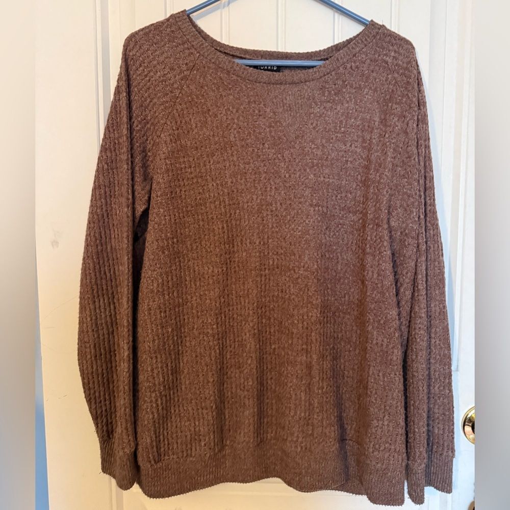 Torrid Taupe Crew Neck Sweater